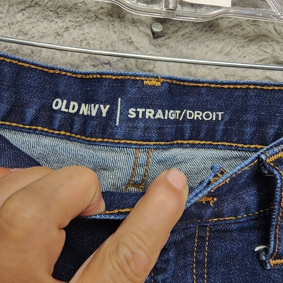 Old Navy Jeans Mens 30x32 Straight Stretch Blue Cotton/Spandex - Picture 2 of 12